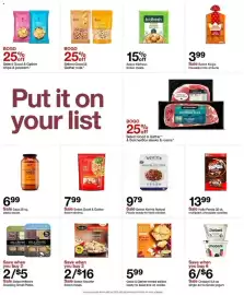 Catálogo Target semana 43 Página 32: Hillshire Snacking Small Plates €2,50, Select Good & Gather frozen shrimp €7,99