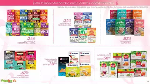 Folleto Fresko Página 13: Doblett variedad de té €24,50, Remedy24 variedad de té €32,90