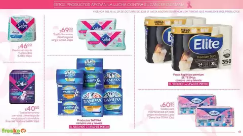 Folleto Fresko Página 18: Saba Toalla femenina con alas ultradelgada nocturna ultrainvisible €40,50