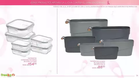 Folleto Fresko Página 31: Variedad de contenedor hermético de vidrio con tapa €154,00