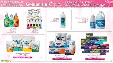 Folleto Fresko Página 38: Golden Hills Difusor €59,90, Golden Hills Blanqueador €23,90