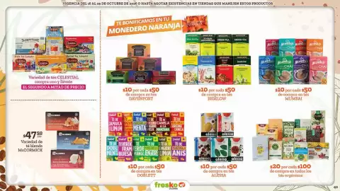 Folleto Fresko Página 42: Alessa tés €10,00, Doblett té €10,00