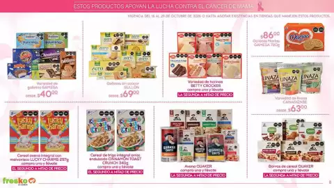 Folleto Fresko Página 8: Galletas sin azúcar GULLÓN €69,00, Galletas gamesa €40,00