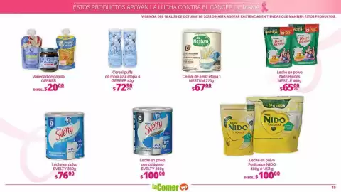 Folleto La Comer Página 10: Svelty €100,00, Nido Forticrece €100,00