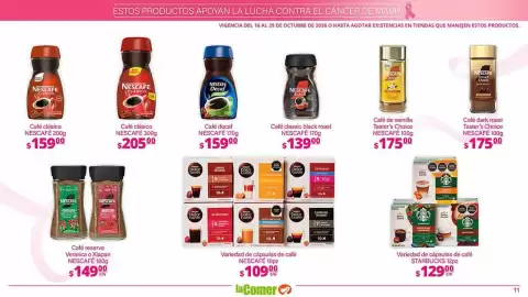 Folleto La Comer Página 11: Starbucks Dolce Gusto €129,00, Nescafe cafe classic black roast €139,00