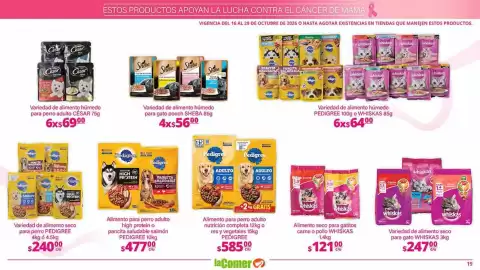 Folleto La Comer Página 19: Pedigree alimento para perro adulto high protein o pancita saludable salmón €477,00