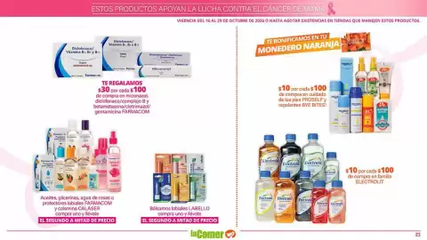 Folleto La Comer Página 23: Farmacom miconazol diclofenaco complejo b betametasona clotrimazol gentamicina €100,00