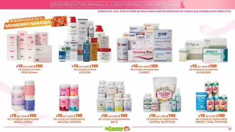 Folleto La Comer Página 24: BIO B €10,00, Krystal Nutrition Colágeno Hidrolizado €10,00