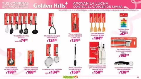 Folleto La Comer Página 29: Golden Hills Colador de acero inoxidable €134,00