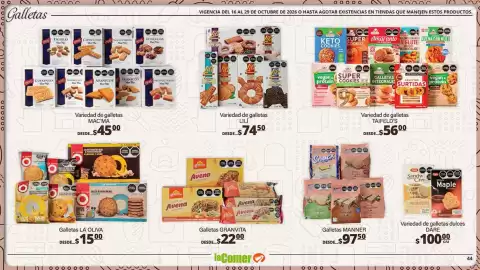 Folleto La Comer Página 44: Galletas MANNER €97,50, Galletas LA OLIVA €15,00