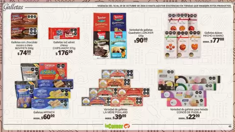 Folleto La Comer Página 45: La mère poulard variedad de galletas €39,00, McVITIE'S Digestive €74,00