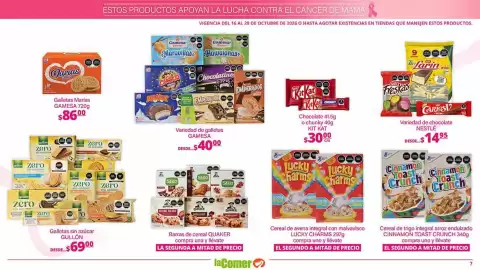 Folleto La Comer Página 7: Galletas sin azúcar GULLÓN €69,00, GAMESA variedad de galletas €40,00