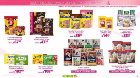 Folleto La Comer Página 8: Morelia chocolate en polvo €47,90, Nesquik variedad de chocolate en polvo €36,00