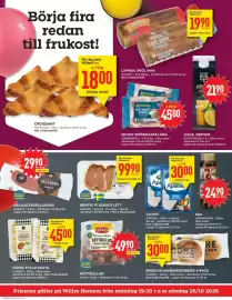 Willys reklamblad vecka 43 Sida 2: Garant benfri fläskkotlett €99,90, Scan köttbullar €49,90