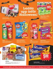 Willys reklamblad vecka 43 Sida 3: Lösviktsgodis €89,90, Fruktdryck 3-pack €2,00