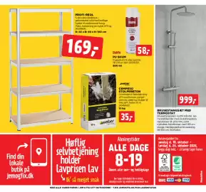 Jem & fix tilbudsavis uge 43 Side 24: Profi-reol €169,00, Cempexo Stolpebeton €35,00