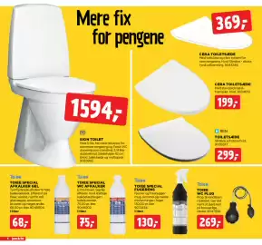 Jem & fix tilbudsavis uge 43 Side 4: Ifö Sign toilet €1.594,00, Tolees Special WC Afkalker €75,00