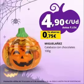 Folleto Tu Trébol Hipermercados Página 5: Miguelañez calabaza con chocolates €4,90