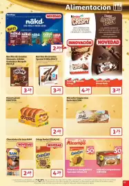 Folleto Alcampo Página 11: Kinder - barrita choco €4,29, Nakd - barritas €2,89