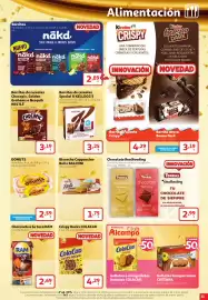 Folleto Alcampo Página 11: Ferrero rocher - kinder €4,29, Donuts - variedades €2,59