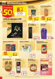 Folleto Alcampo Página 8: Café en grano €7,95, Delta - café molido órigones €4,65