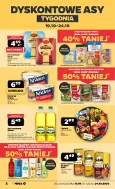 Netto gazetka tydzień 43 Strona 2: Konserwa Krakus €6,99, Ser Królewski Sierpc €4,69
