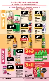 Netto gazetka tydzień 43 Strona 34: Piwo Captain Jack €4,49, Piwo Warka Radler 0,0% €3,89