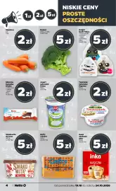 Netto gazetka tydzień 43 Strona 4: Jogurt naturalny Primo €2,00, Brokuł €5,00