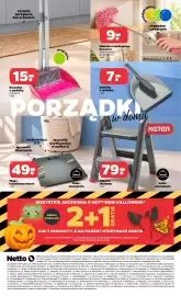 Netto gazetka tydzień 43 Strona 3: Taboret składany Keter €79,00, Zmiotka z szufelką €7,00