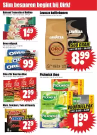 Dirk folder week 43 Pagina 16: Pickwick thee €1,99, Lavazza koffiebonen €8,99