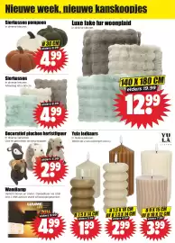 Dirk folder week 43 Pagina 25: Wandlamp €4,99, Sierkussens pompoen €4,99