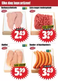 Dirk folder week 43 Pagina 4: Varkensschnitzels €2,49, Runder- of kipchipolata's €3,49