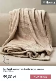Homla gazetka tydzień 42 Strona 10: Koc Raul puszysty ze strukturalnym wzorem 150x200 cm Homla €59,00
