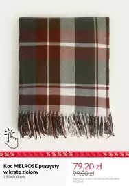 Homla gazetka tydzień 42 Strona 12: Koc Melrose puszysty w kratę zielony 150x200 cm €79,20