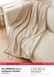 Homla gazetka tydzień 42 Strona 2: Koc Mirado ecru o strukturze sztruksu 150x200 cm €119,20