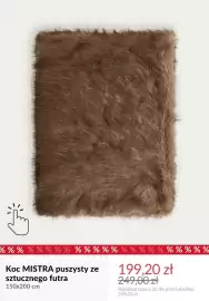 Homla gazetka tydzień 42 Strona 5: Koc Mistra puszysty ze sztucznego futra 150x200 cm €199,20