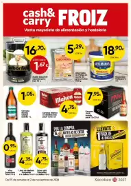 Folleto FROIZ Página 1: Mahou 5 Estrellas lata €4,75, La milnueva 1906 €7,95