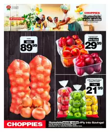 Choppies catalogue Page 15: Pre Pack €29,99, APPLE Red/Golden/Green €21,99