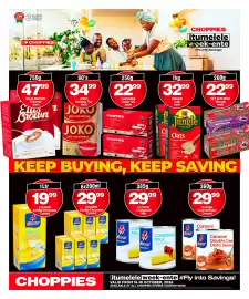 Choppies catalogue Page 7: CHOPPIES Everyday Tea €22,99, Clover Caramel Double Cream Dairy Dessert €29,99