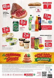 Folleto SPAR Página 32: Monster bebida energética €0,93, Centro de jamón €49,99