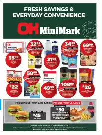 OK MiniMark catalogue Page 1: Clover Krush Fruit Nectar Blend €32,99, Farmer's Choice Fresh Chicken €69,99