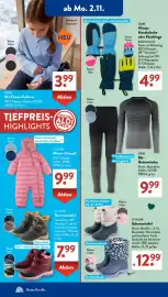 Aldi Süd Prospekt woche 45 Seite 2: CRANE Winter-Handschuhe oder Fäustlinge €4,99, CRANE Ski-Unterwäsche €9,99