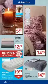 Aldi Süd Prospekt woche 45 Seite 4: Bestway Luftbett €19,99, HOME CREATION Wohndecke €14,99