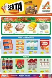 Folheto Atacadão Página 1: Seara - filé de peito de frango congelado €18,99, Itaipava - cerveja €3,49