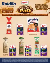 Folheto Roldão Página 1: Pullman - pão integral €7,39, Seven boys - pão de forma €4,89