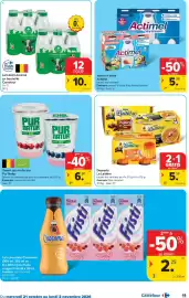 Carrefour folder Pagina 11: Lait demi-écrémé en bouteille Carrefour €10,00, Yaourt à boire Actimel €5,99