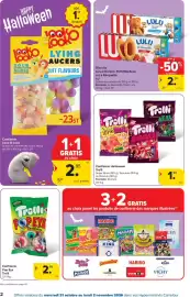 Carrefour folder Pagina 2: Confiserie Halloween Trolli €1,99, Confiserie Pop Eye Trollli €2,49