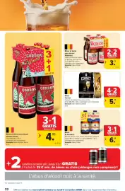 Carrefour folder Pagina 22: Bière Cornet €5,59, Bière et bière sans alcool Gordon Xmas €4,95