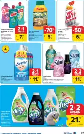 Carrefour folder Pagina 27: Adoucissant Silan €11,58, Produits nettoyants liquides et en spray Ajax €7,50