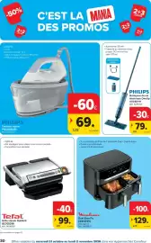 Carrefour folder Pagina 30: Moulinex dual easy fry €129,00, Grille-viande OptiGrill €99,00
